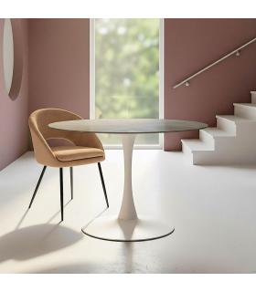 MESA COMEDOR GRIS PIEDRA SINTERIZADA 100 X 100 X 75 CM