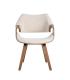 SILLA CREMA-MARRÓN TEJIDO-MADERA 61 X 56 X 82 CM