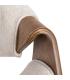 SILLA CREMA-MARRÓN TEJIDO-MADERA 61 X 56 X 82 CM