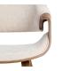 SILLA CREMA-MARRÓN TEJIDO-MADERA 61 X 56 X 82 CM
