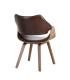 SILLA MARRÓN MADERA / SIMIL PIEL 61 X 56 X 82 CM