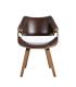 SILLA MARRÓN MADERA / SIMIL PIEL 61 X 56 X 82 CM