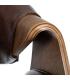SILLA MARRÓN MADERA / SIMIL PIEL 61 X 56 X 82 CM