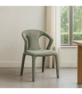 SILLA JASPEADO VERDE TEJIDO SALÓN 52,50 X 59 X 79 CM