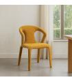 Mustard fabric marl living room chair 52.5 x 59 x 79 cm