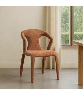 SILLA JASPEADO MARRÓN TEJIDO SALÓN 52,50 X 59 X 79 CM