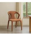 Brown fabric marl living room chair 52.5 x 59 x 79 cm