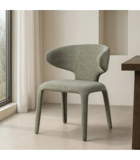 SILLA JASPEADO VERDE TEJIDO SALÓN 58 X 60 X 81 CM