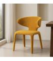 Mustard fabric marl living room chair 58 x 60 x 81 cm