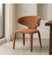 Brown fabric marl living room chair 58 x 60 x 81 cm