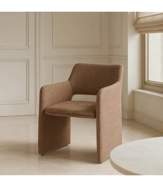 SILLA ESPIGA MARRÓN TEJIDO SALÓN 58 X 62,50 X 78 CM