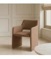 Brown fabric herringbone living room chair 58 x 62.5 x 78 cm
