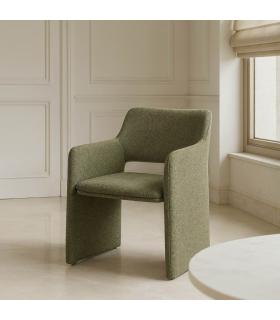 SILLA ESPIGA VERDE TEJIDO SALÓN 58 X 62,50 X 78 CM
