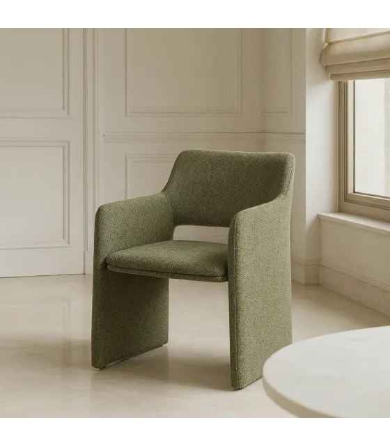 SILLA ESPIGA VERDE TEJIDO SALÓN 58 X 62,50 X 78 CM