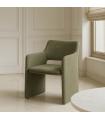 Green fabric herringbone living room chair 58 x 62.5 x 78 cm