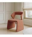 Salmon fabric living room chair 59 x 63 x 81 cm