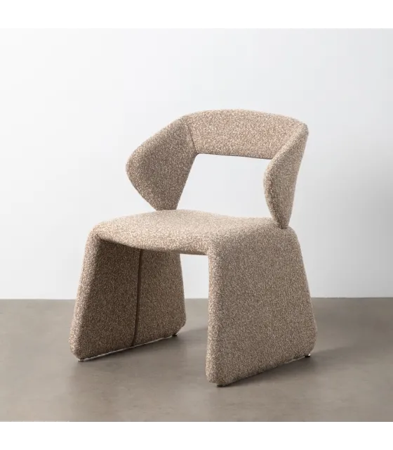 SILLA BEIGE TEJIDO SALÓN 59 X 63 X 81 CM