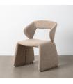 Beige fabric living room chair 59 x 63 x 81 cm