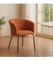 Pumpkin fabric-metal chair 61 x 56 x 77.5 cm