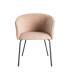 SILLA ROSA TEJIDO-METAL SALÓN 61 X 56 X 77,50 CM