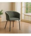 Green fabric-metal living room chair 60.5 x 55 x 78.5 cm
