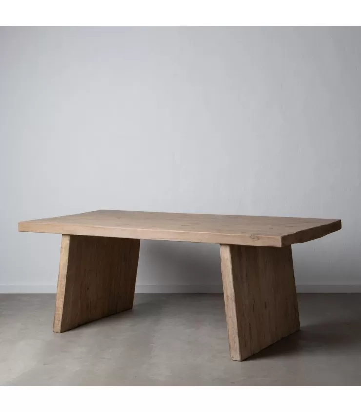 Natural Dining Table Pine Wood 200 x 100 x 77 cm