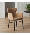 SILLA BEIGE TEJIDO-METAL SALÓN 59,50 X 62,50 X 86 CM