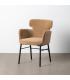 SILLA BEIGE TEJIDO-METAL SALÓN 59,50 X 62,50 X 86 CM