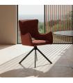 Red fabric-metal living room chair 58.5 x 60 x 86.5 cm