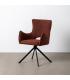 SILLA ROJO TEJIDO-METAL SALÓN 58,50 X 60 X 86,50 CM