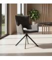 Grey fabric-metal living room chair 58.5 x 60 x 86.5 cm
