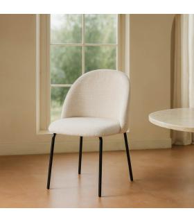 SILLA CREMA TEJIDO-METAL CONTRACT 49 X 48 X 80 CM