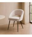 SILLA CREMA TEJIDO-METAL CONTRACT 58 X 60 X 80 CM