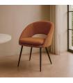 Pumpkin fabric-metal contract chair 58 x 60 x 80 cm