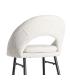 TABURETE CREMA TEJIDO-METAL CONTRACT 53 X 48 X 100 CM