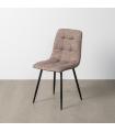 Taupe fabric-metal marl chair 44 x 52 x 86 cm