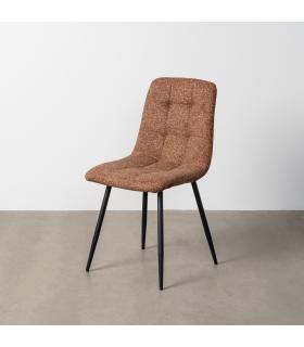 SILLA JASPEADO OCRE TEJIDO-METAL 44 X 52 X 86 CM