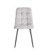 SILLA JASPEADO GRIS-BLANCO TEJIDO-METAL 44 X 52 X 86 CM