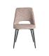 SILLA JASPEADO TAUPE TEJIDO-METAL 50 X 57 X 81 CM