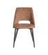 SILLA JASPEADO OCRE TEJIDO-METAL 50 X 57 X 81 CM