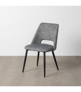 SILLA JASPEADO VERDE TEJIDO-METAL 50 X 57 X 81 CM