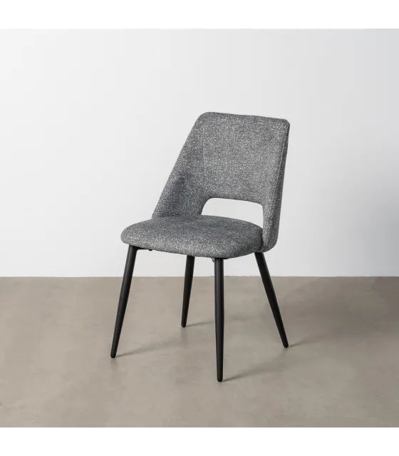 SILLA JASPEADO VERDE TEJIDO-METAL 50 X 57 X 81 CM