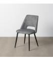 Green fabric-metal marl chair 50 x 57 x 81 cm