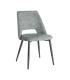 SILLA JASPEADO VERDE TEJIDO-METAL 50 X 57 X 81 CM