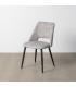 SILLA JASPEADO GRIS-BLANCO TEJIDO-METAL 50 X 57 X 81 CM