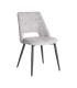 SILLA JASPEADO GRIS-BLANCO TEJIDO-METAL 50 X 57 X 81 CM