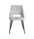 SILLA JASPEADO GRIS-BLANCO TEJIDO-METAL 50 X 57 X 81 CM