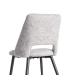 SILLA JASPEADO GRIS-BLANCO TEJIDO-METAL 50 X 57 X 81 CM