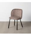SILLA JASPEADO TAUPE TEJIDO-METAL 56 X 56 X 78 CM
