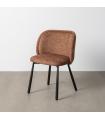Ochre fabric-metal marl chair 56 x 56 x 78 cm
